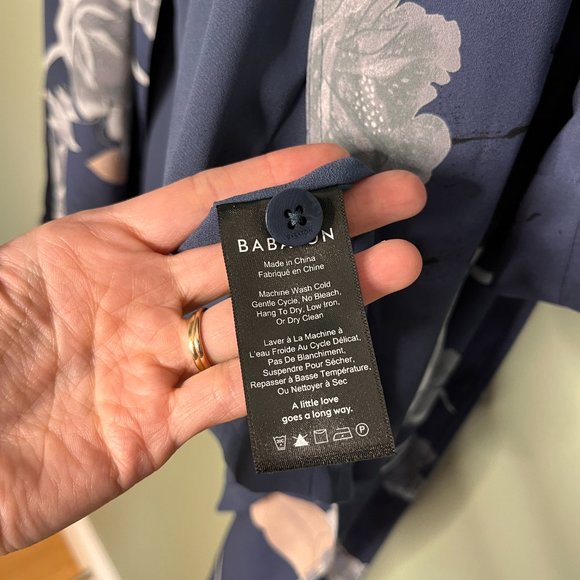 BABATON ARITZIA Quincy Jacket sz XS Floral Trench Fall Pockets Layers Tailored - Picture 7 of 15